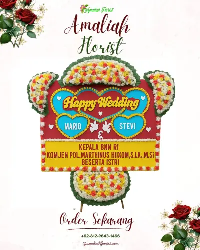 Karangan Papan Bunga Pernikahan di Cipadung Wetan